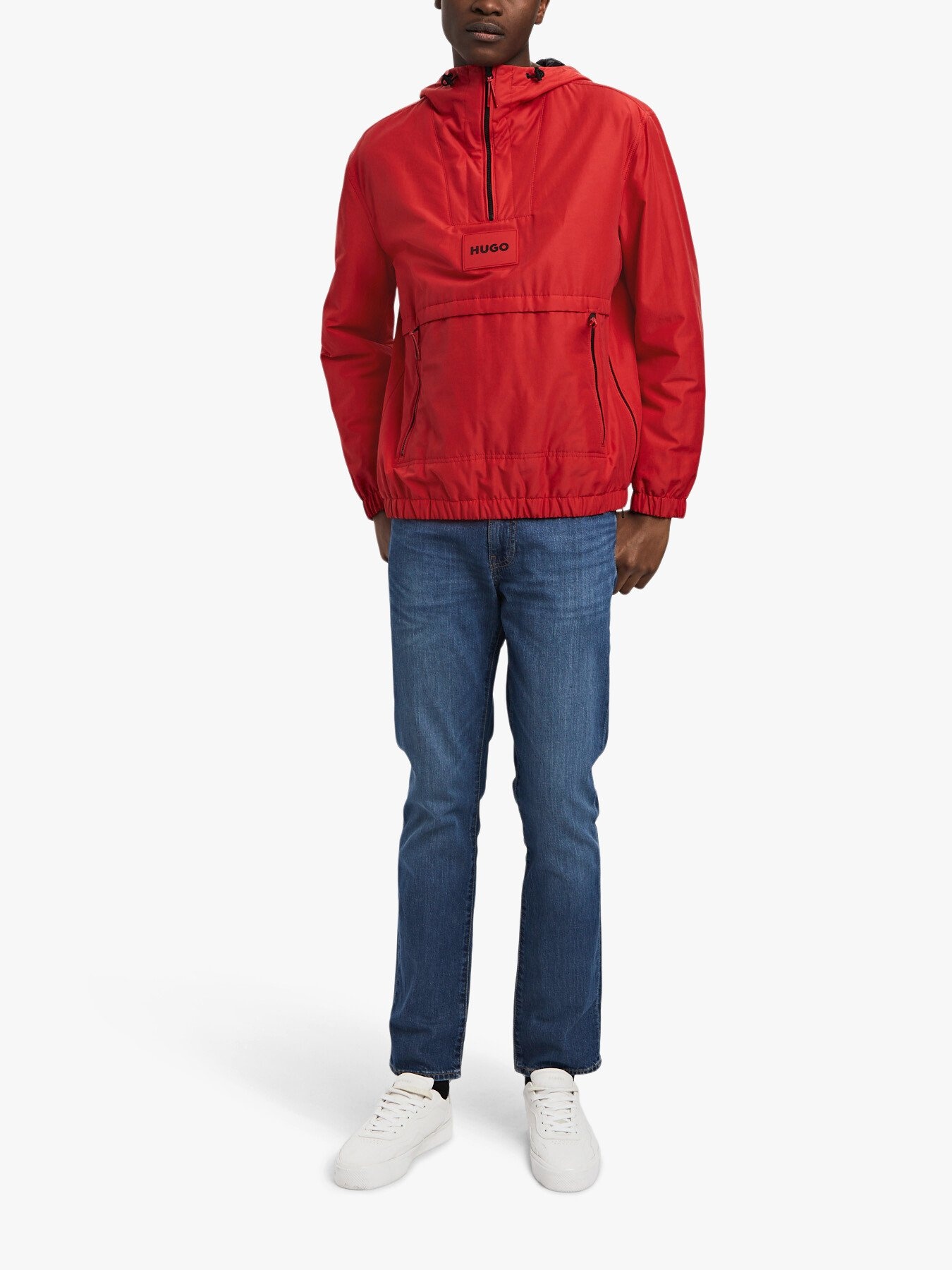 Hugo Boss Hooded Casual Jacket In Red