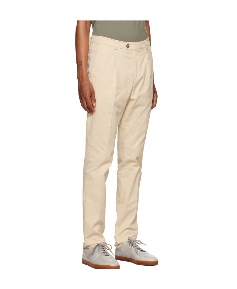 Brunello Cucinelli Tapered-leg Trousers In Nude