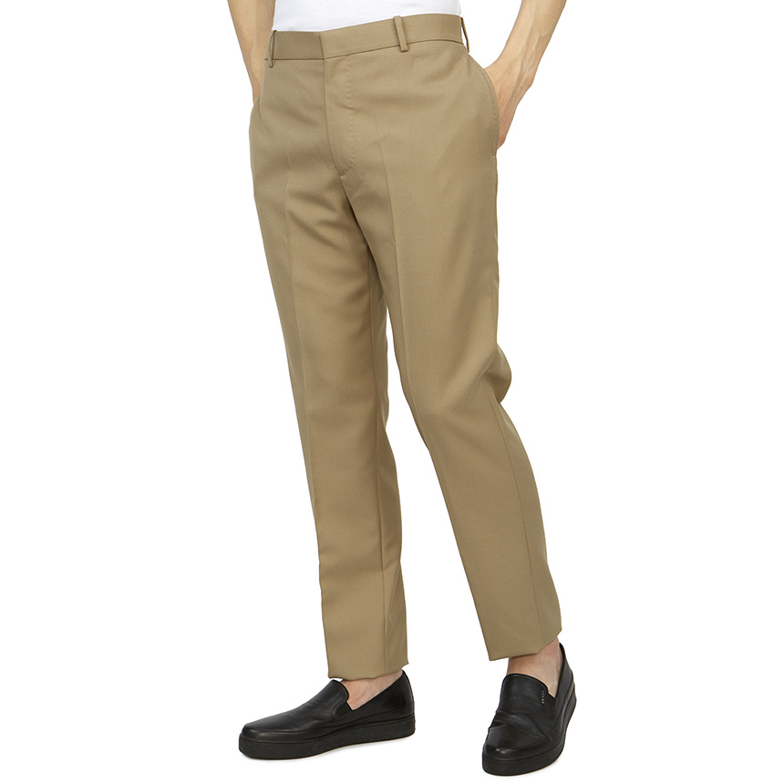 ALEXANDER MCQUEEN PRESSED-CREASE SLIM-CUT TROUSERS