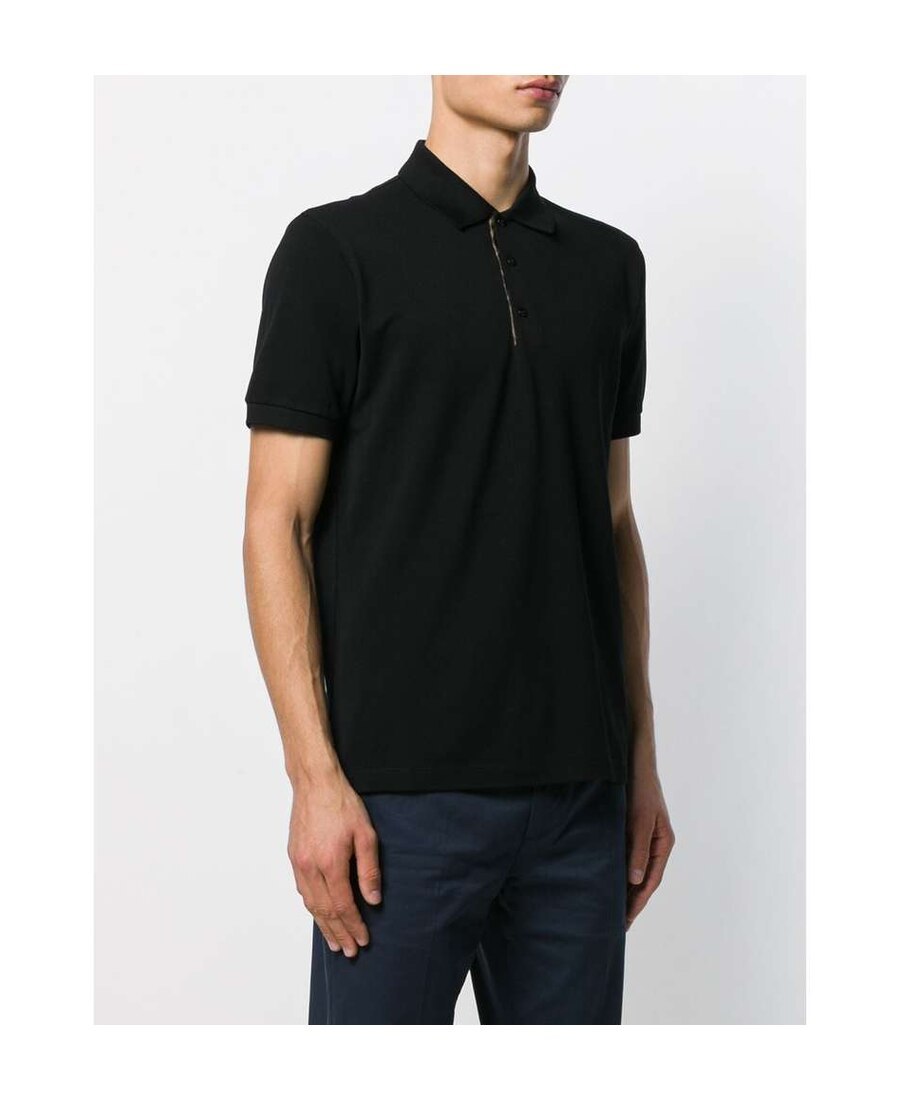 Fendi Black Piqué Polo Shirt In Black