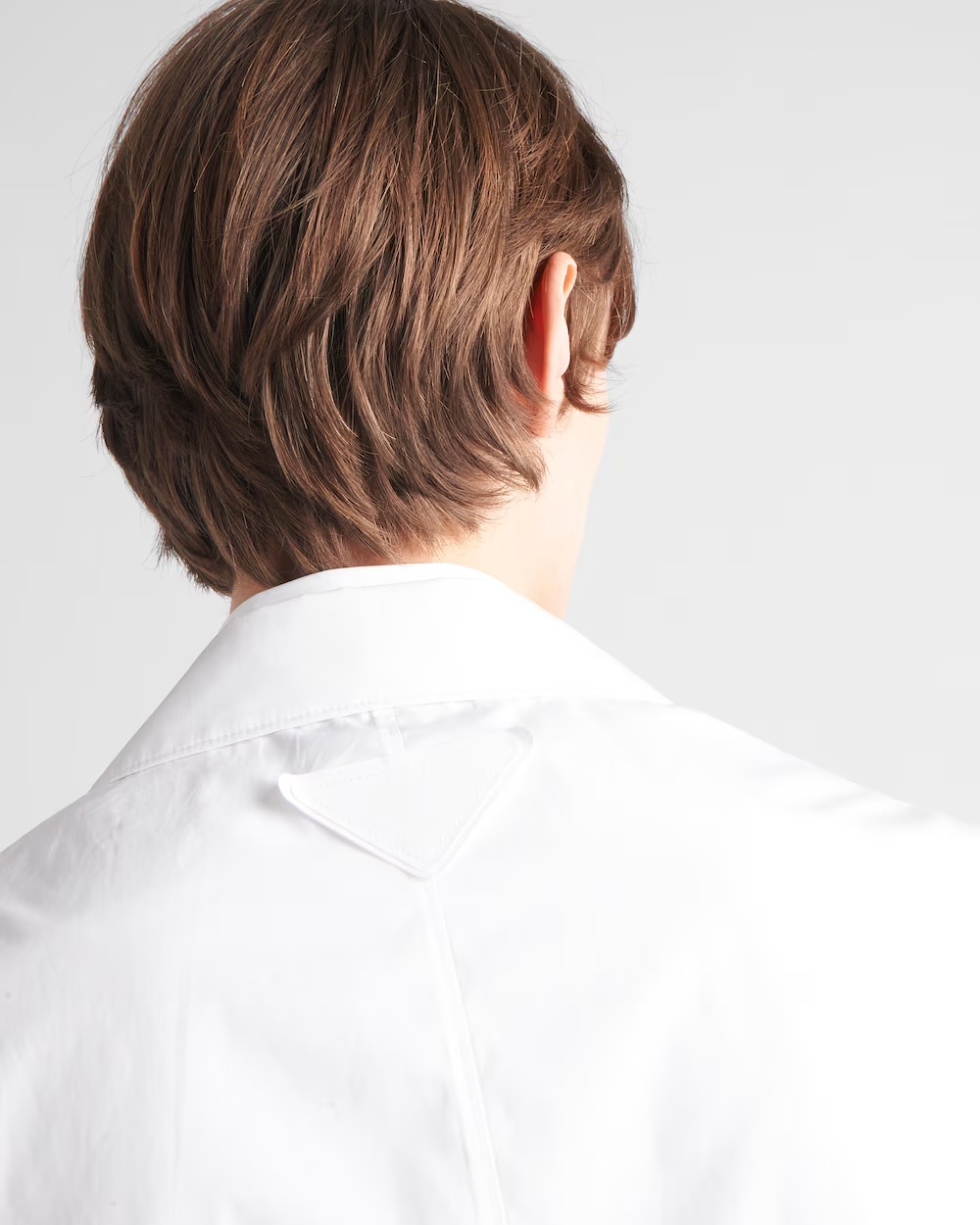 Prada Single-breasted Cotton Blazer In White