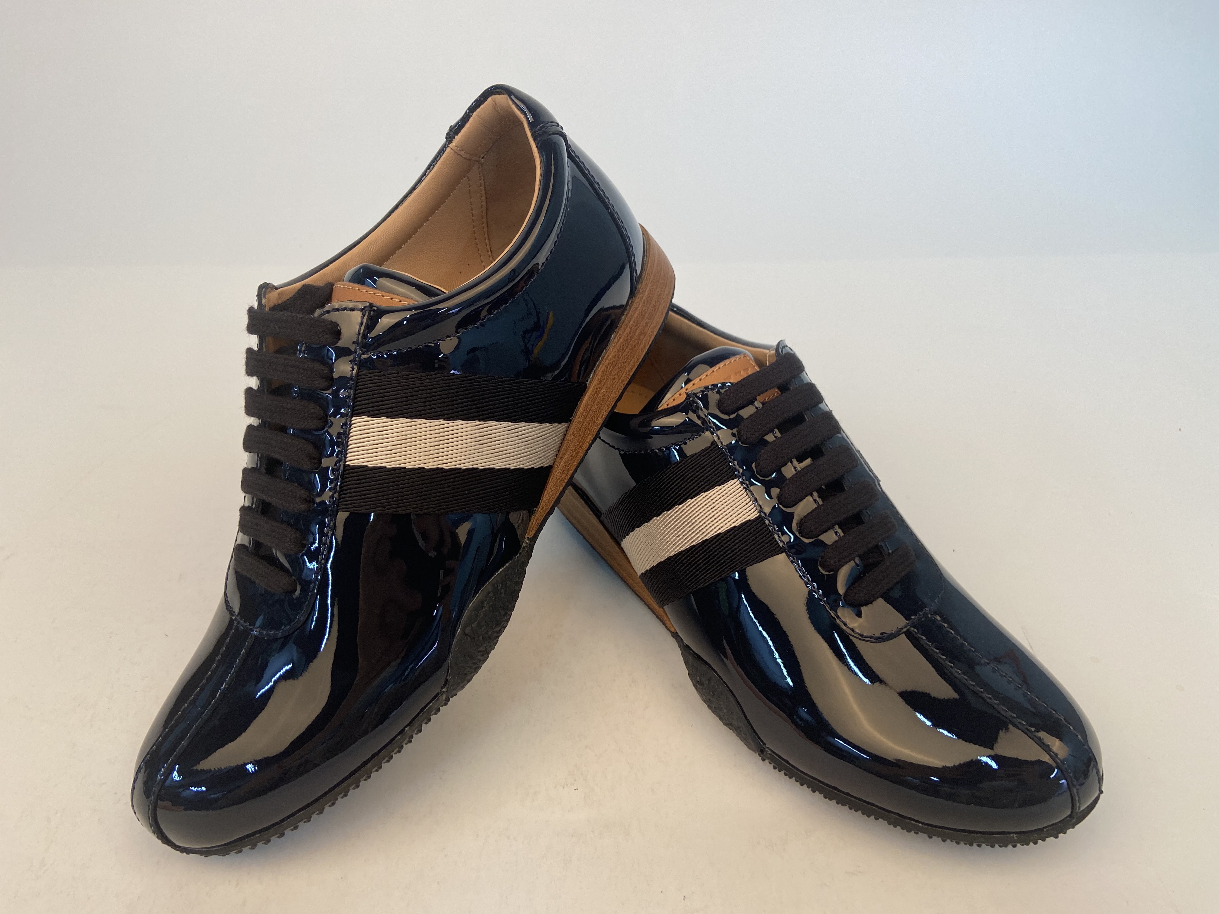 BALLY NAVY BLUE LOGO CASUAL SNEAKERS