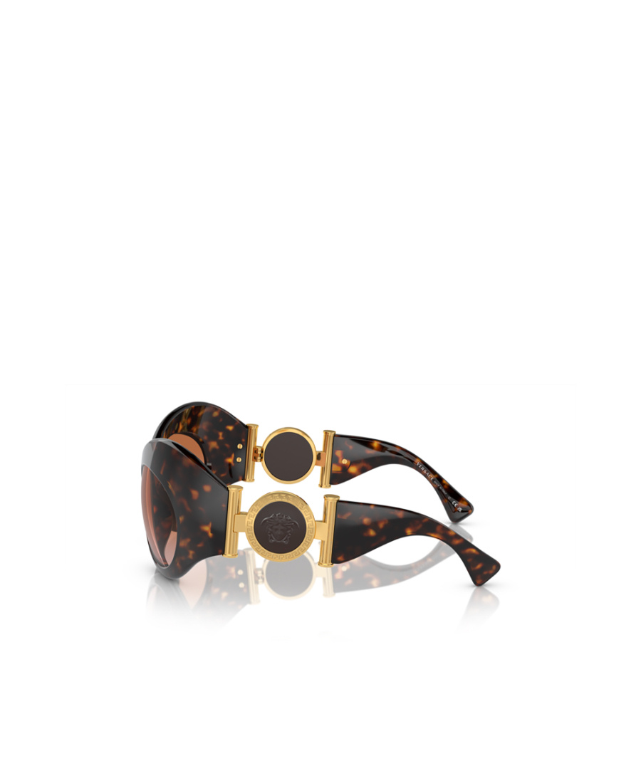 Versace Eyewear Irregular Frame Sunglasses In Black