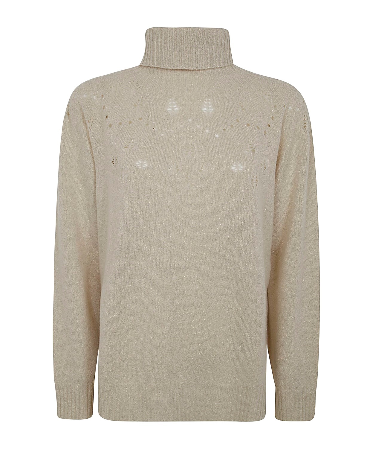 Twinset Turtleneck Sweater In Nude