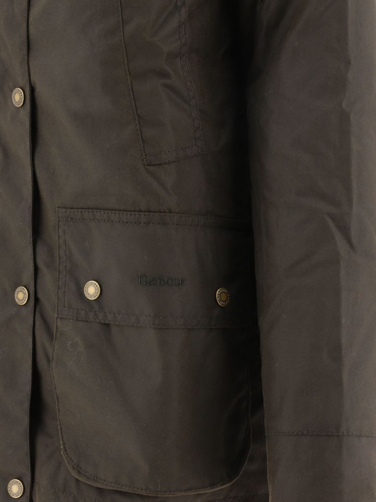 Barbour Button-up Hooded Jacket In Black
