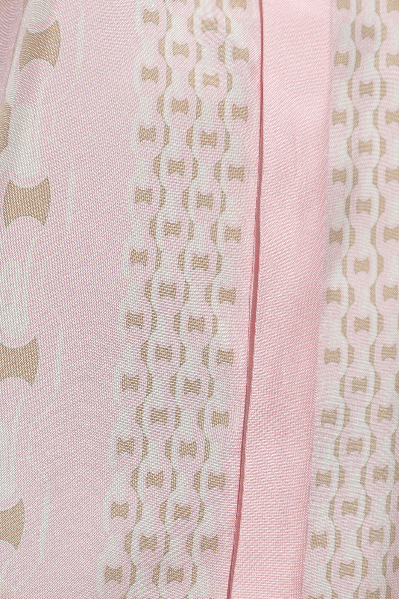 Versace Silk Twill Shirt With Scarf Print In Pink