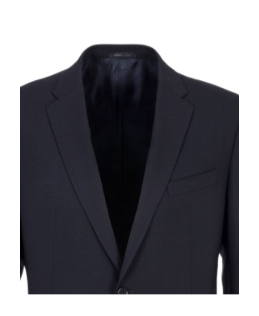Armani Collezioni Wool Two-button Suit Jacket In Black