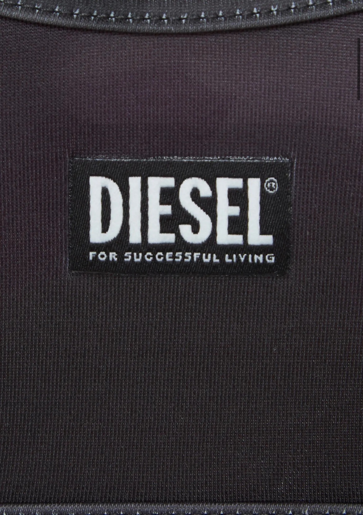 Diesel Logo Logo Vest In Black