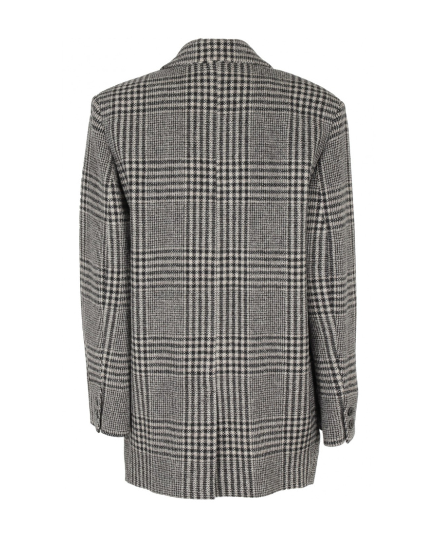 Isabel Marant Étoile Cikaito Oversized Plaid Coat In Black