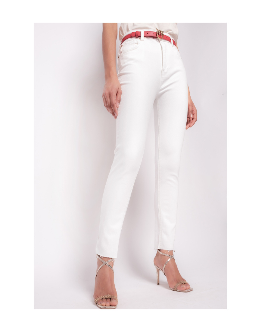 Pinko Susan 24 Logo-belt Jeans In White
