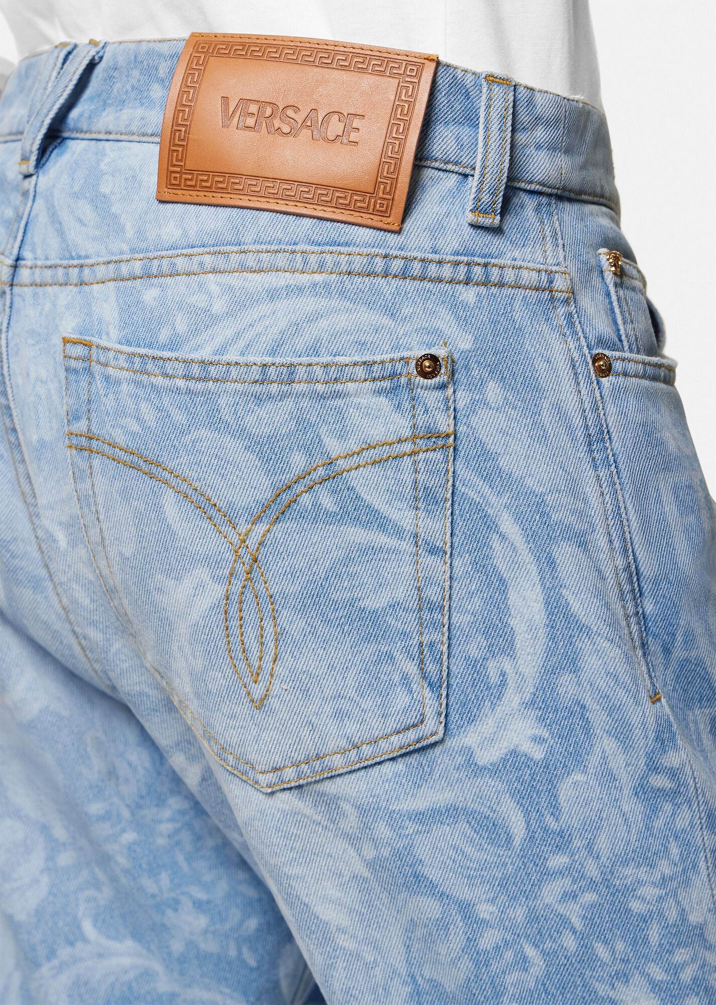 Versace Greek Braid Cable Knit Sweater In Blue