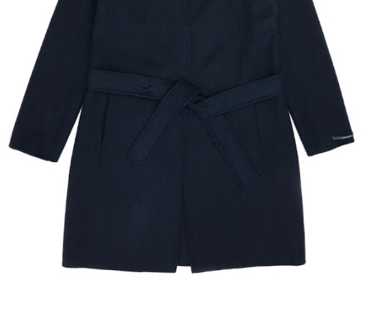 Max Mara Logo Coat In Blue