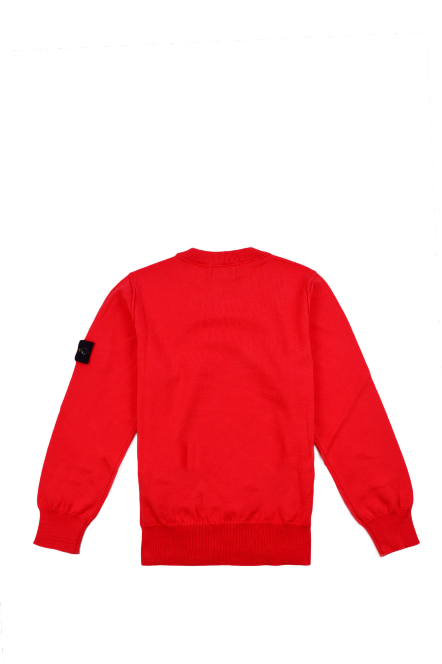 Stone Island Logo-patch Sleeve Jumper In Red