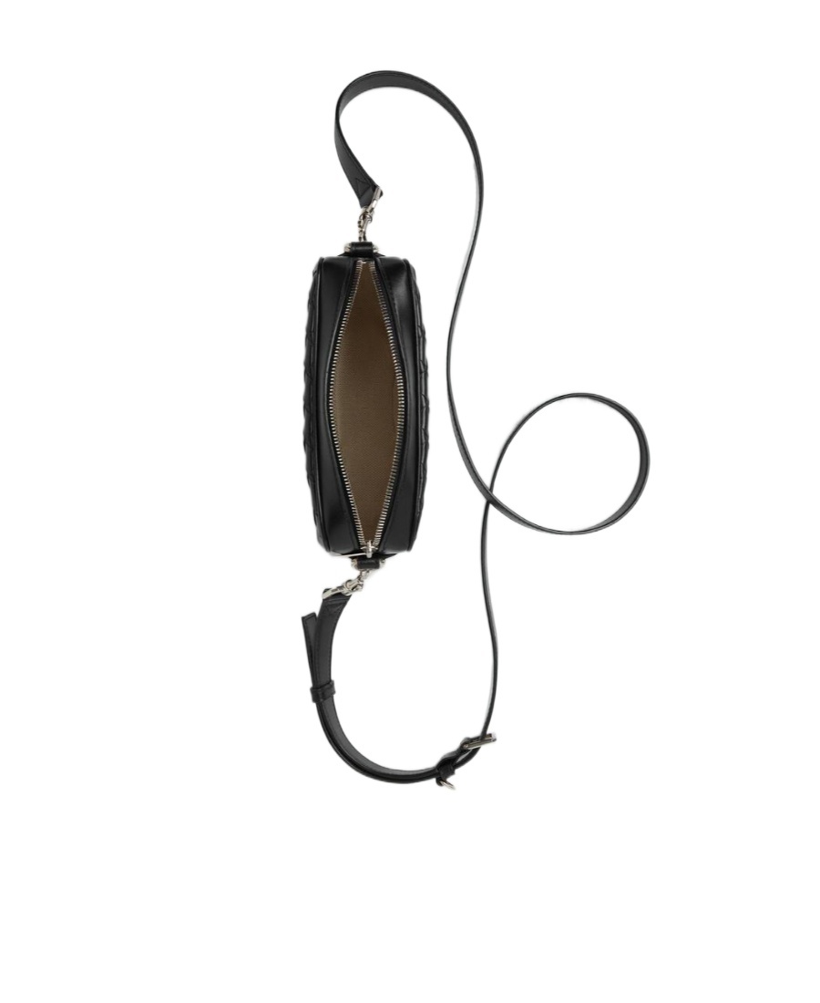 Bottega Veneta Mini Intrecciato Messenger Bag In Black