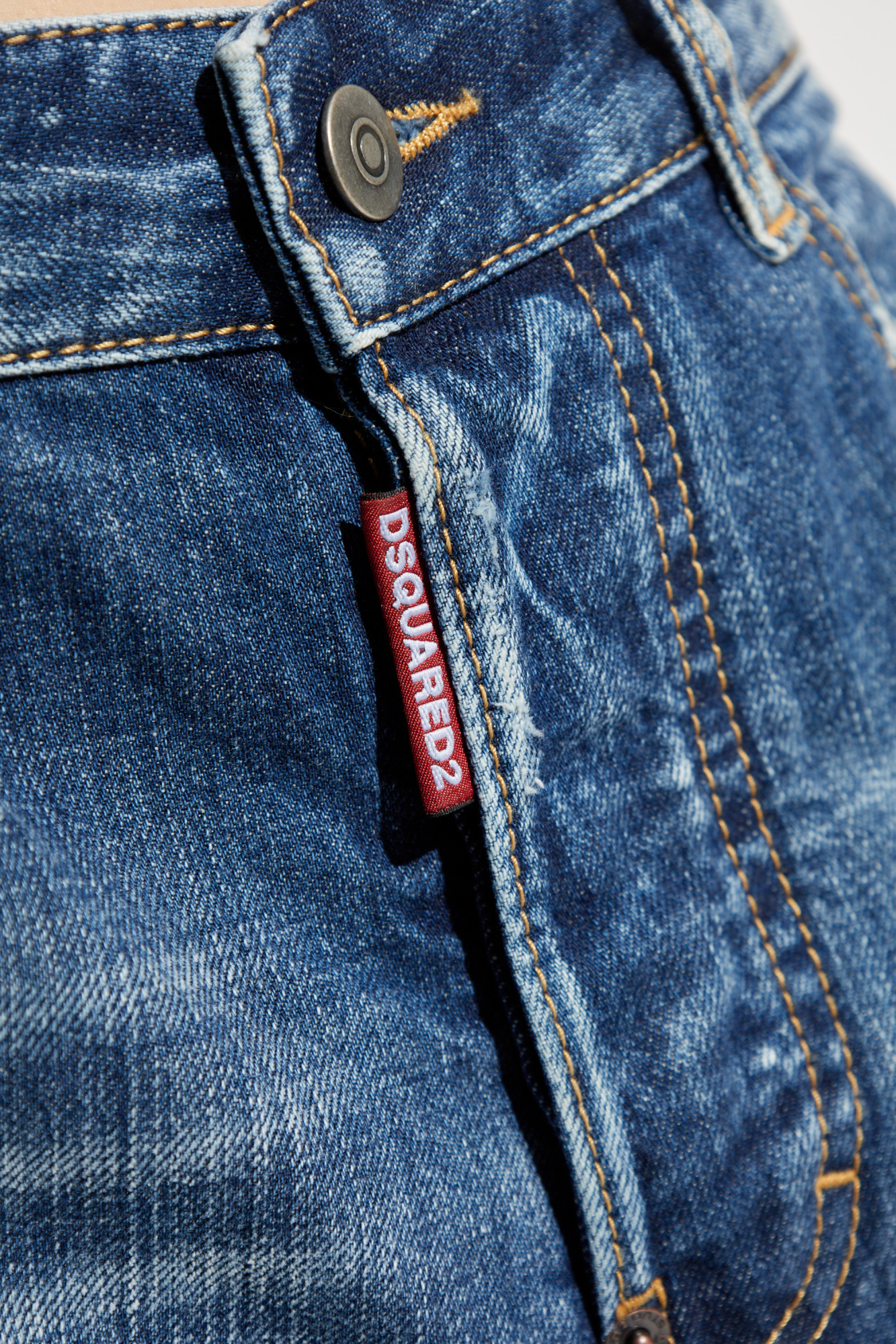 DSQUARED2 DSQUARED2 DISTRESSED WIDE-LEG DENIM JEANS