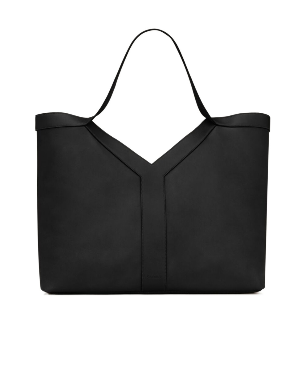 Saint Laurent Y Tote In Leather In Black