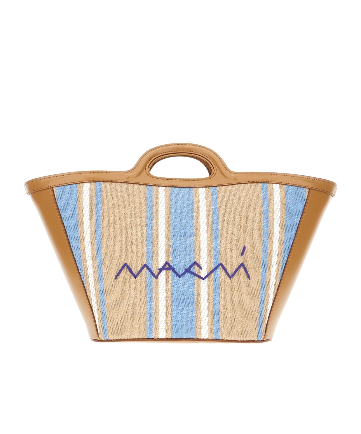 Marni Micro Tropicalia Tote Bag In Nude