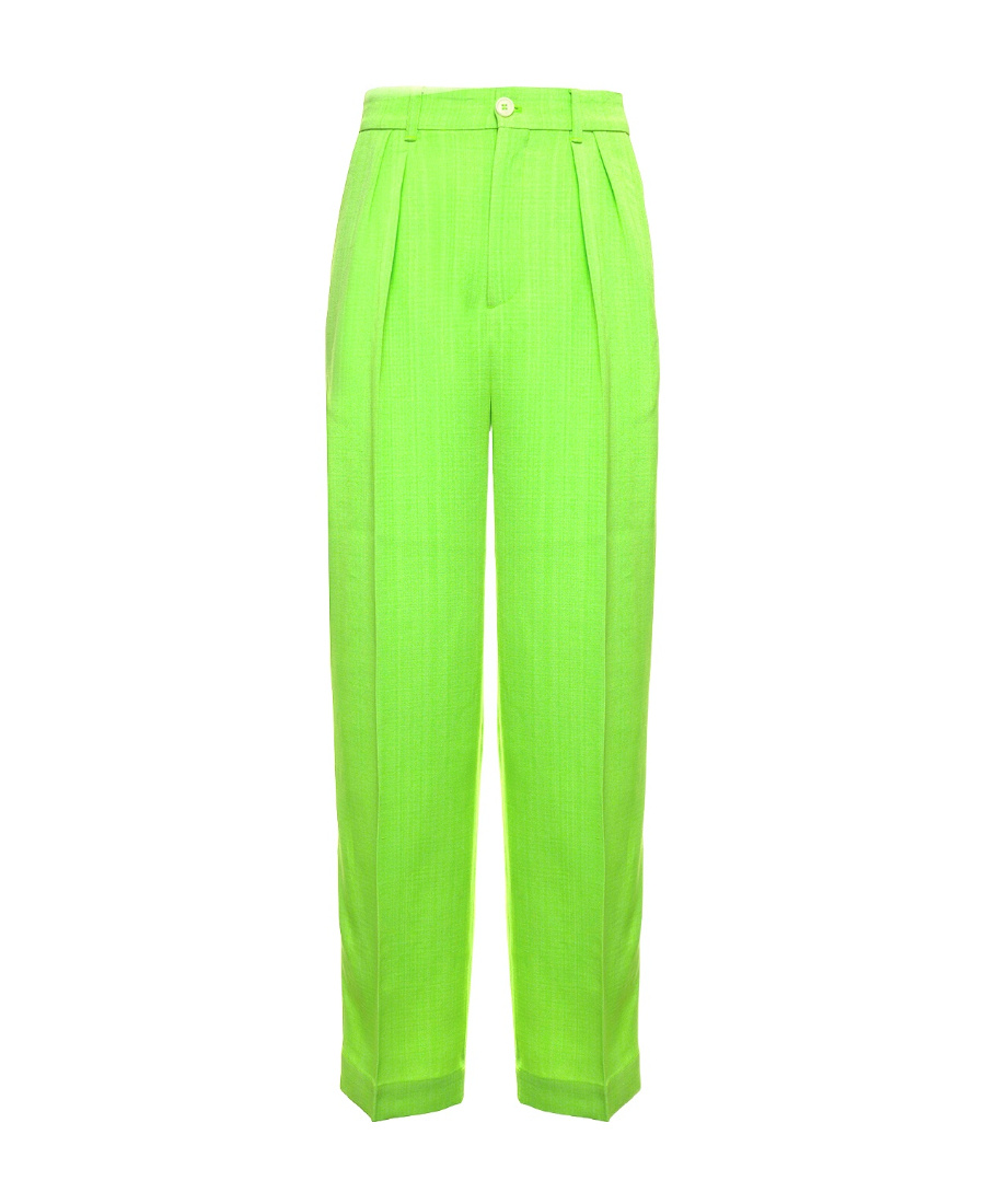 Jacquemus Le Pantalon Mela Wide-leg Trousers In Green