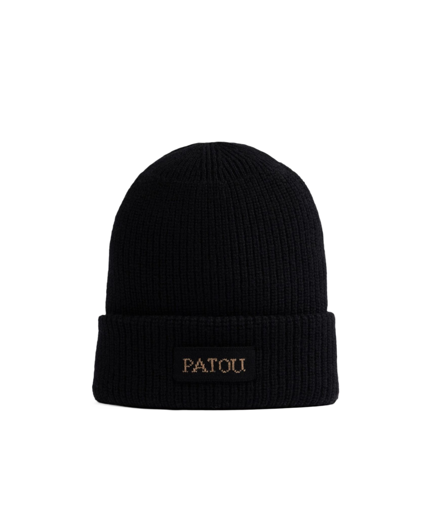 Patou Logo Beanie Hat In Black