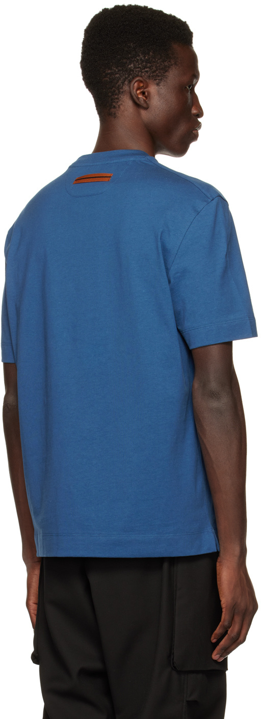 Shop Zegna Round-necked T-shirt In Blue