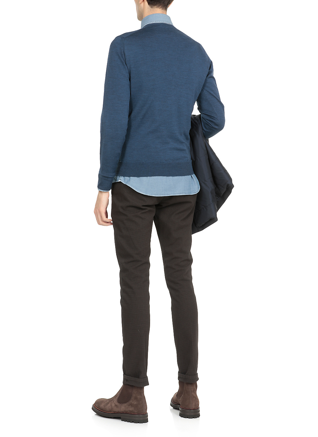 John Smedley Crew-neck Jumper In Blue