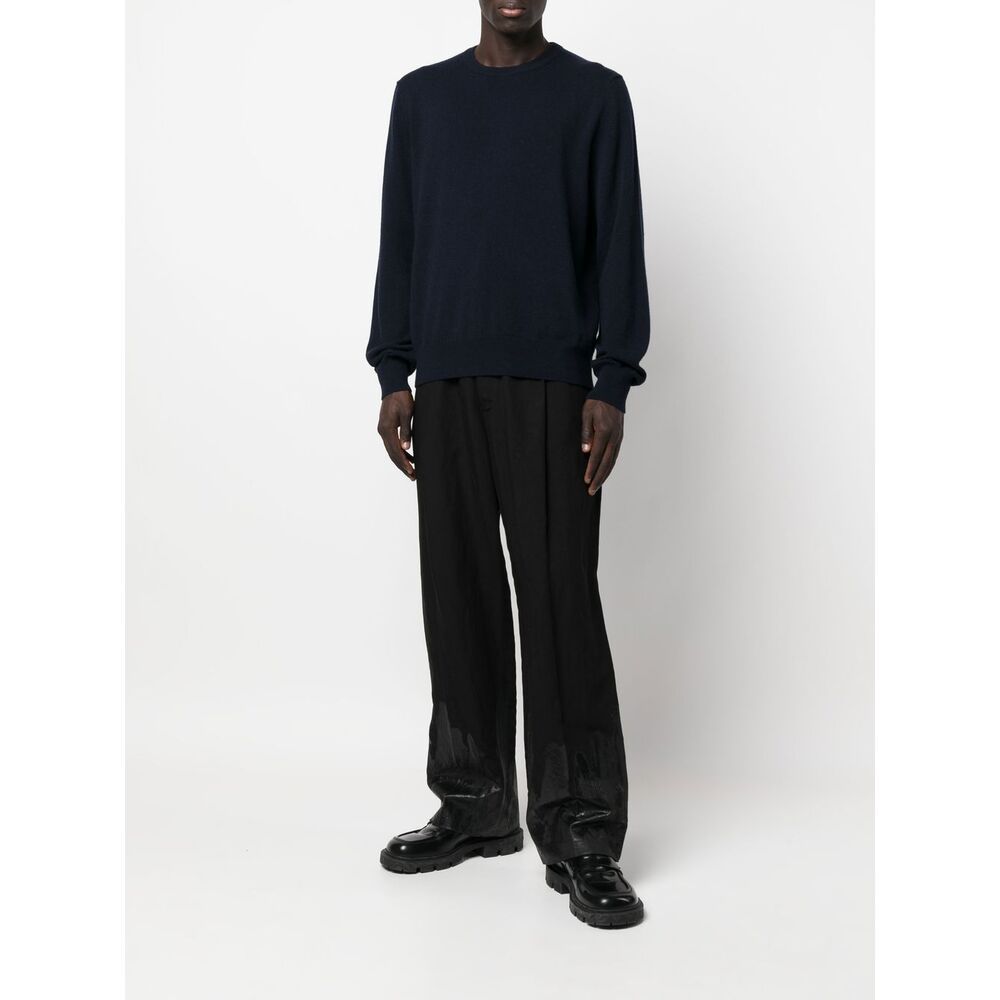 The Row Crew Neck Cashmere Sweater In Black