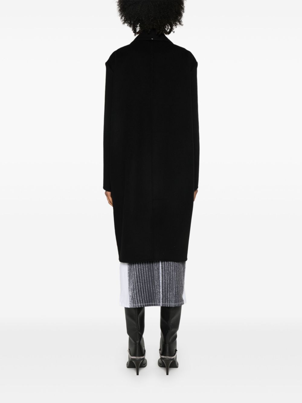 Sportmax Fiuggi Virgin Wool Coat In Black