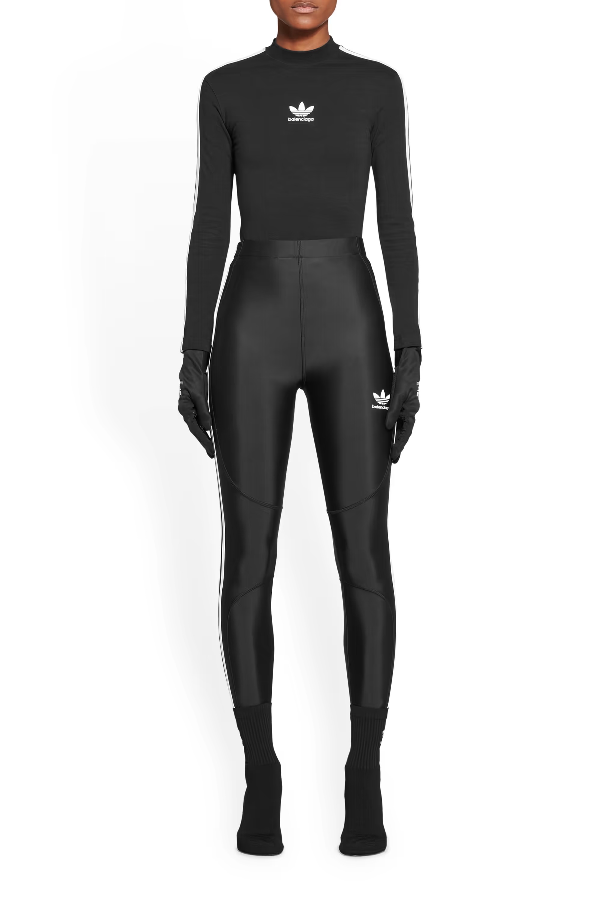 Balenciaga X Adidas Athletic Leggings In Black
