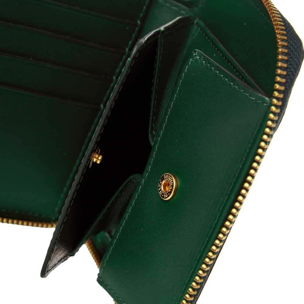 Comme Des Garçons Logo Wallet In Green