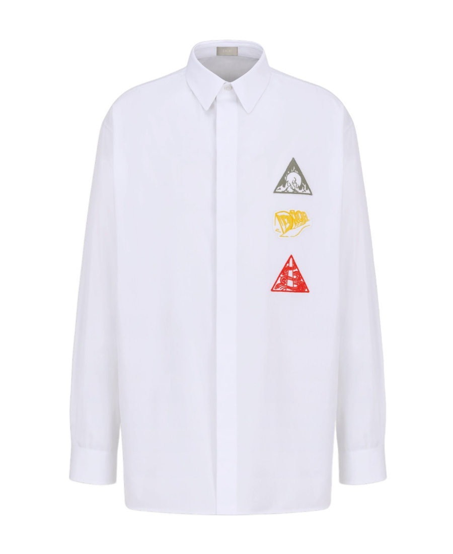 Dior Long-sleeved Shirt In White