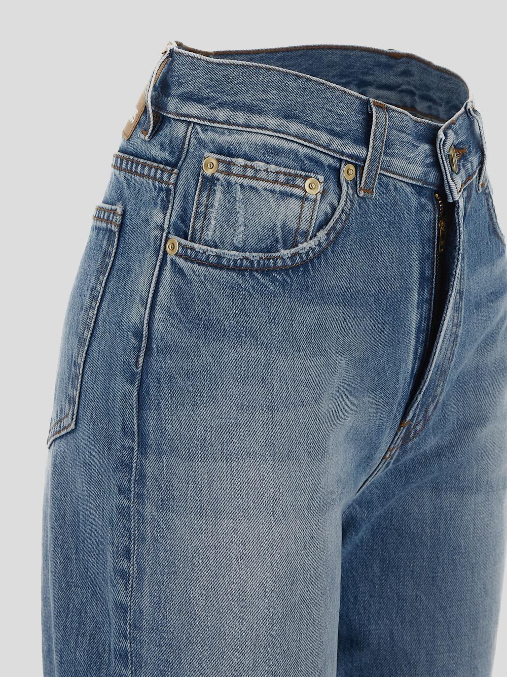 Jacquemus Horn Denim Trousers In Blue