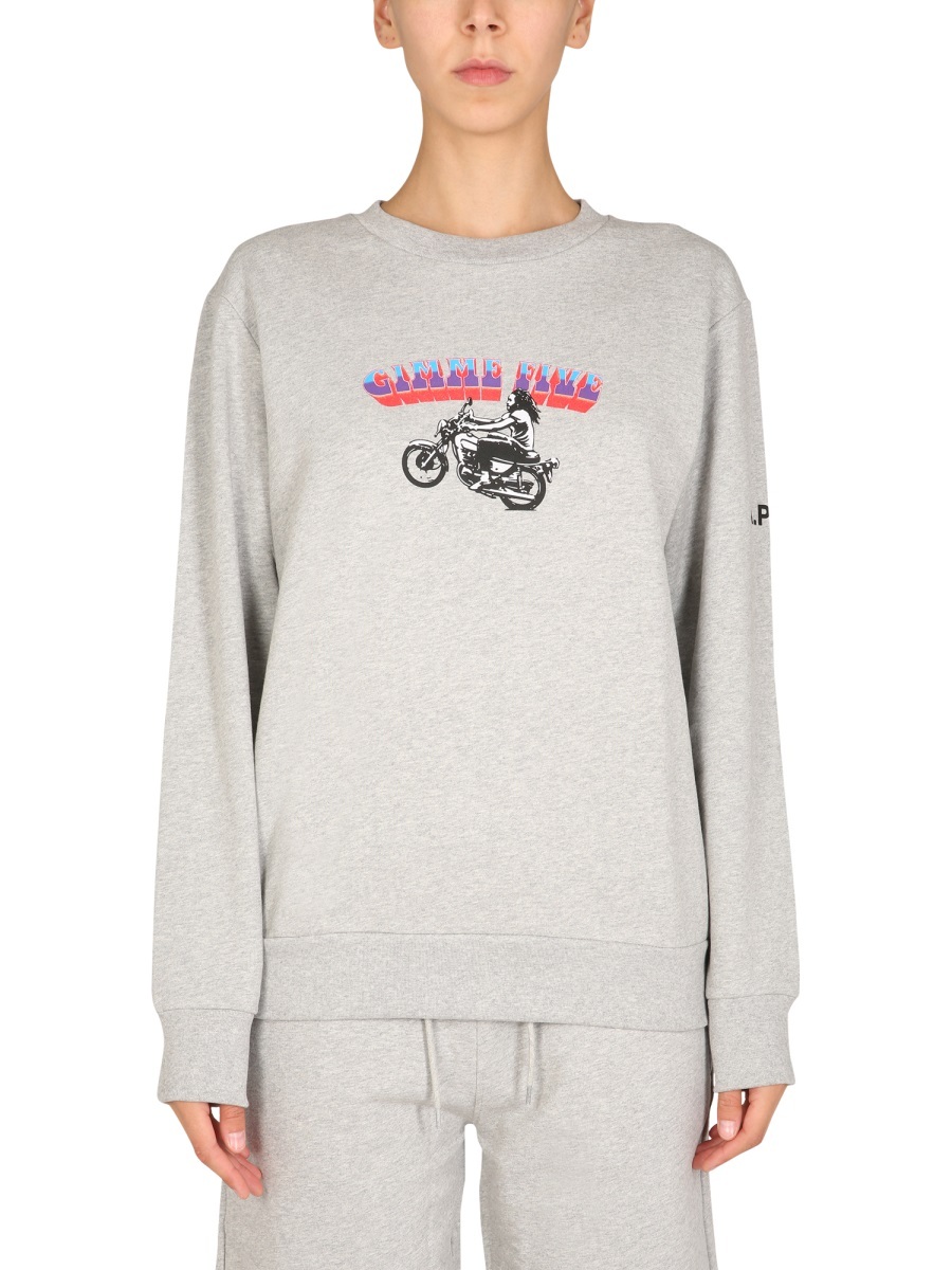 Apc Grey Gimme Five Edition Mika Sweatshirt In White