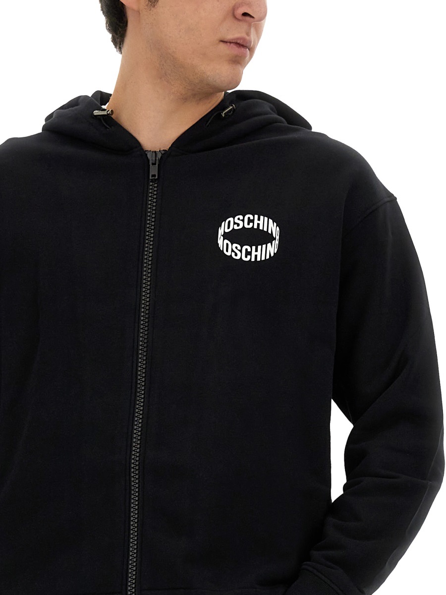 Moschino Sweatshirt With Logo In Black