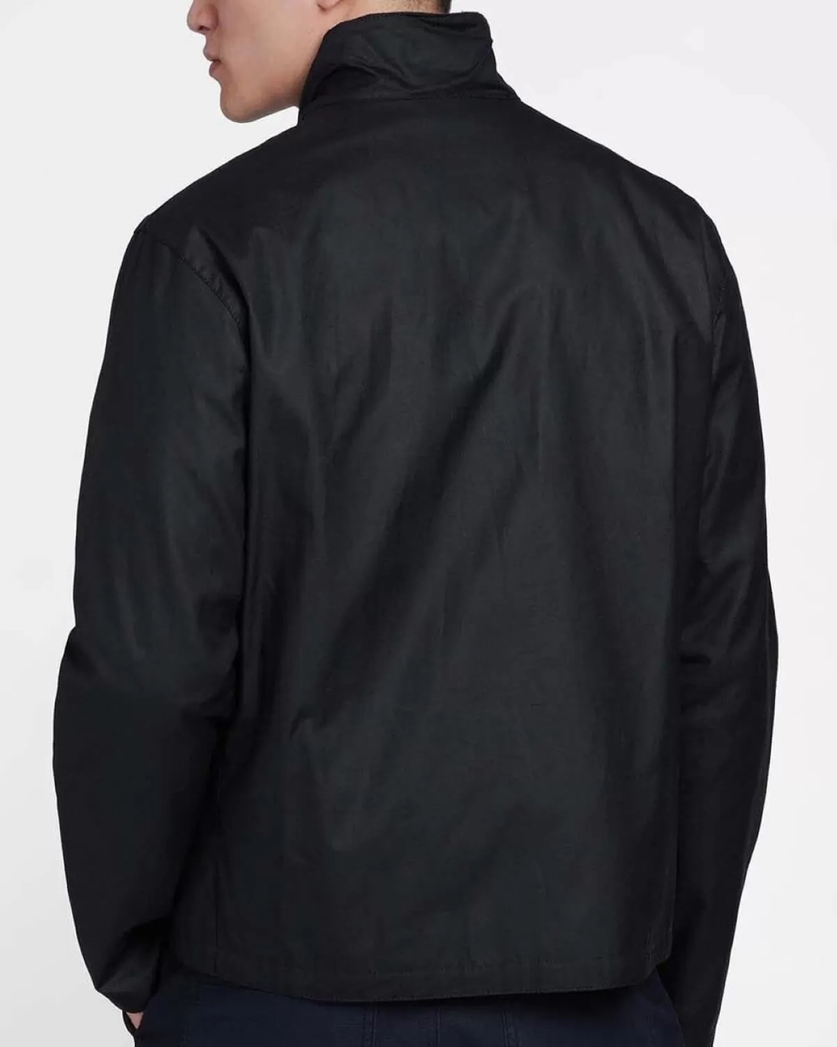 Shop Barbour Logo-patch Cotton Jacket In Black