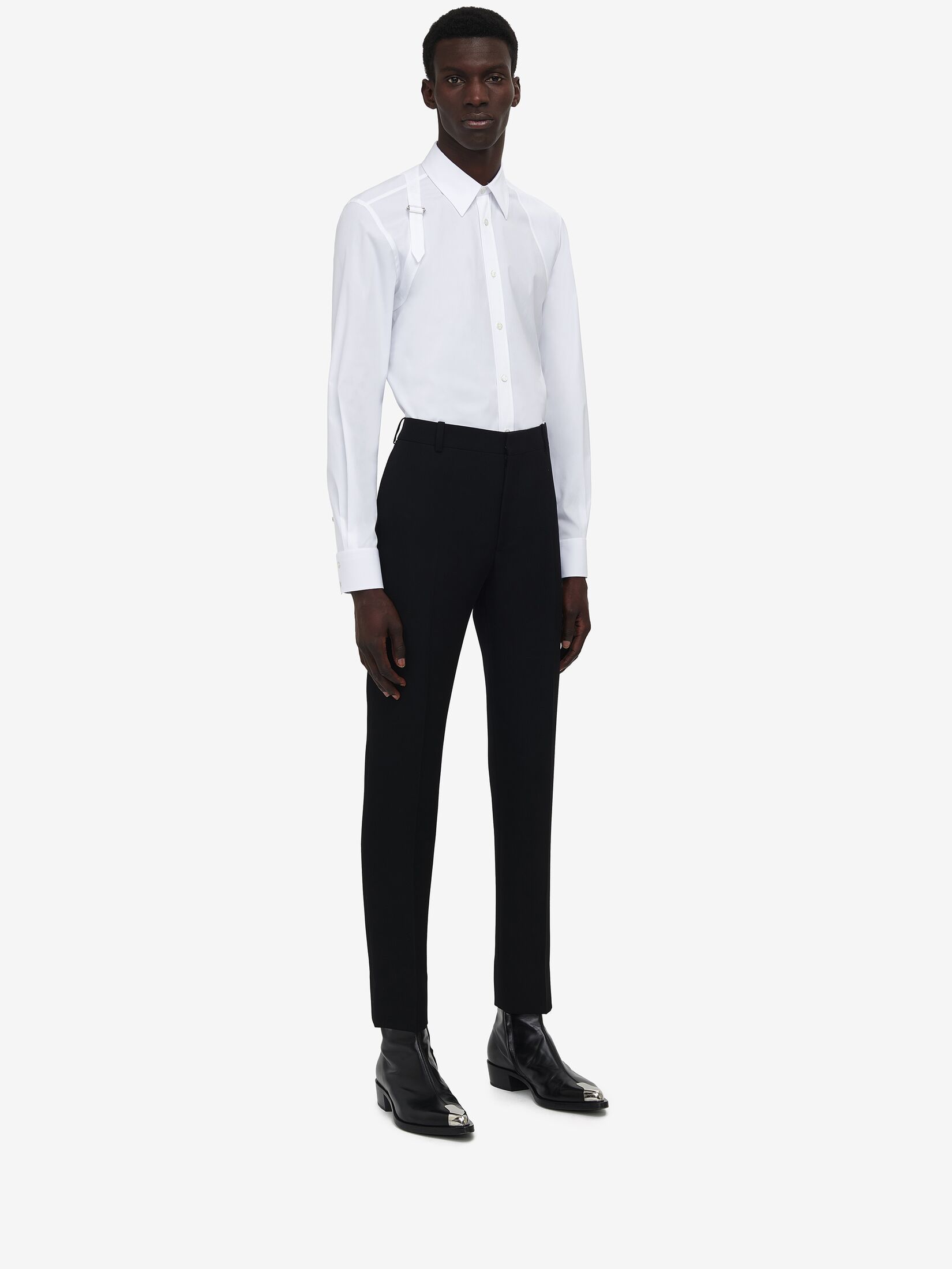 Alexander Mcqueen Slim-fit Tailored Wool Trousers In Black