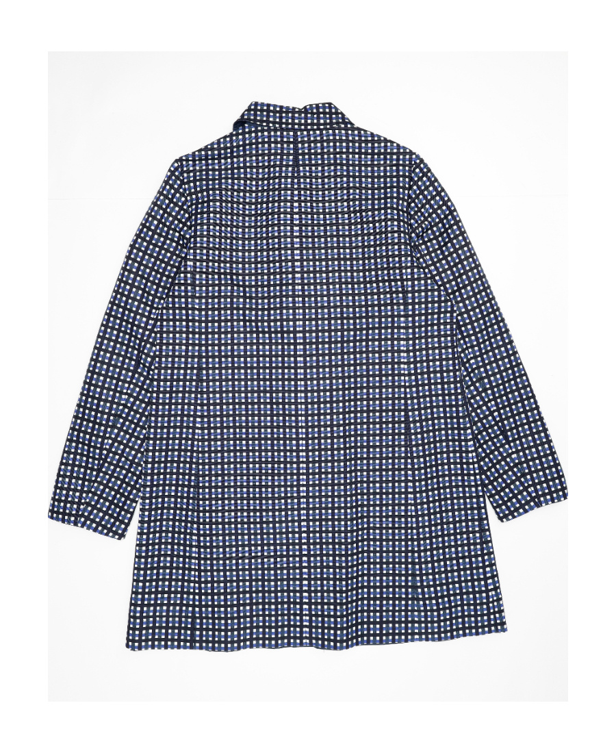 Weekend Max Mara Checkered Detail Coat In Blue