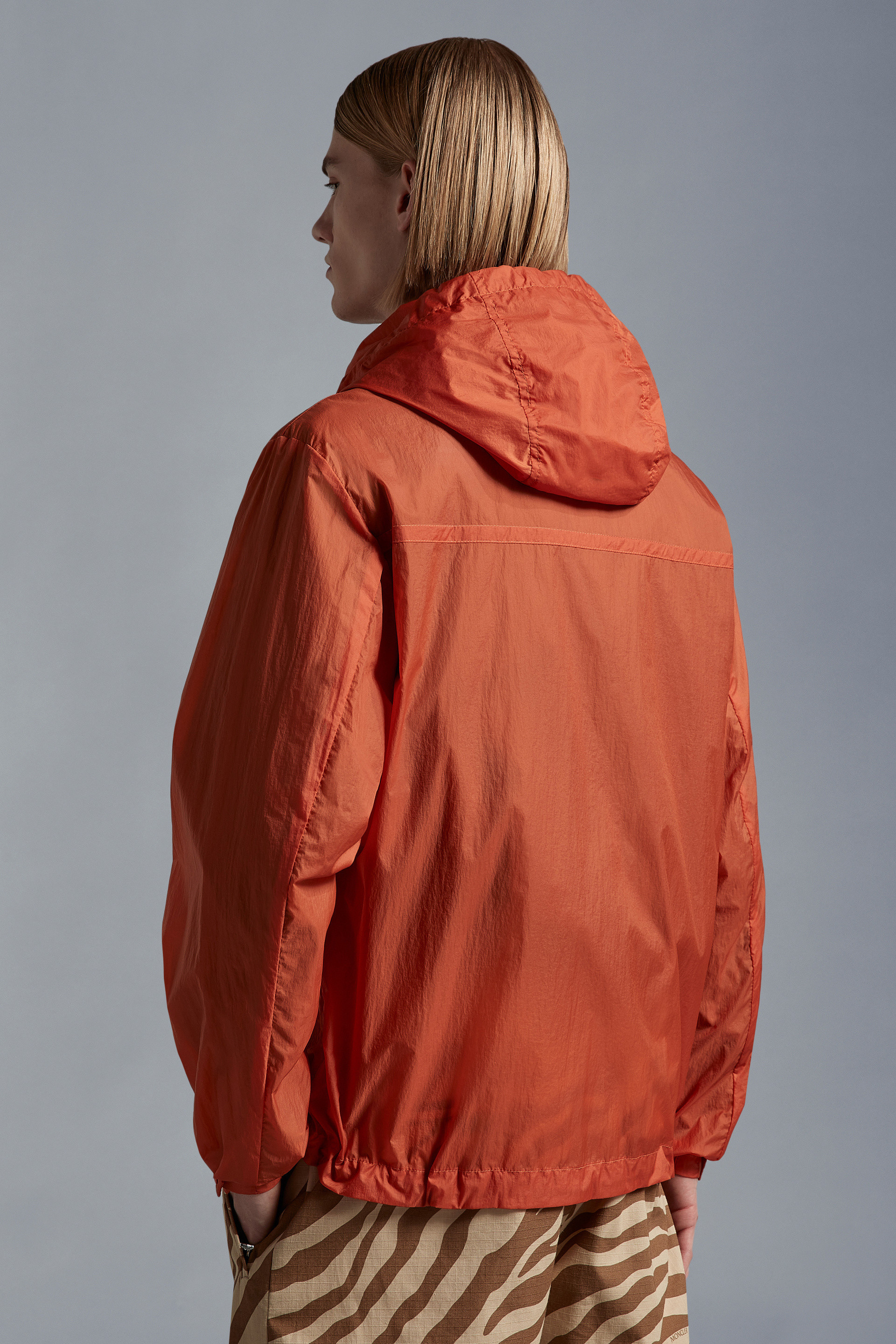 Moncler Samakar Hooded Jacket In Orange