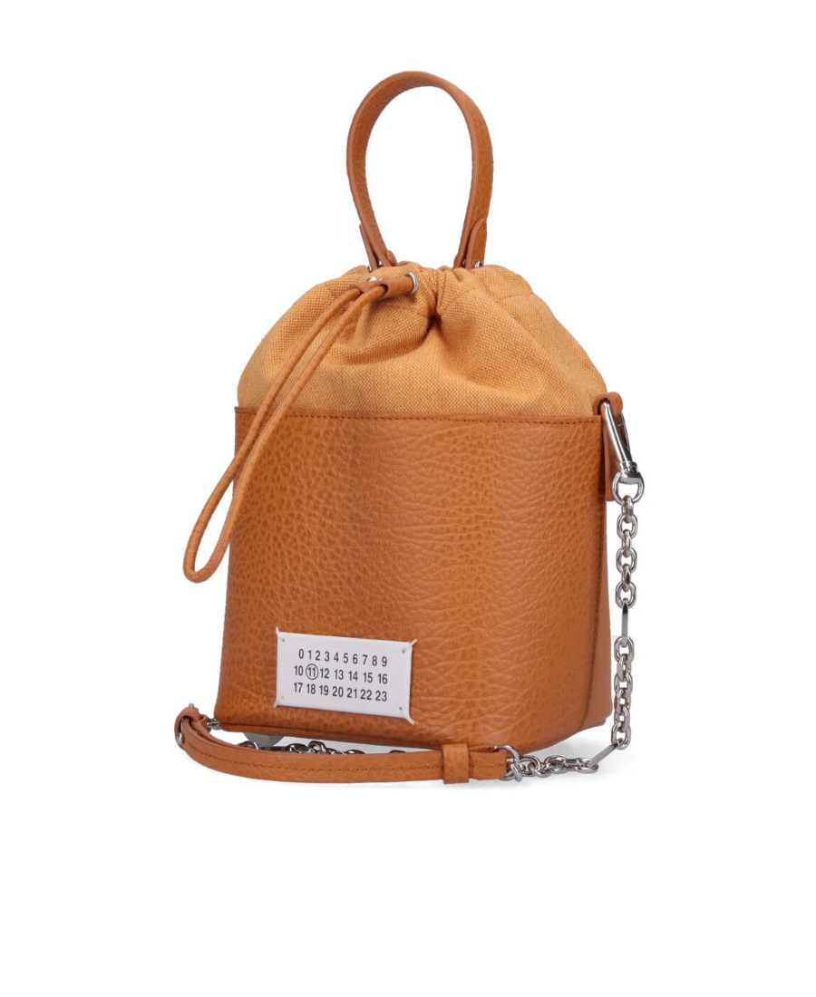 Maison Margiela 5ac Drawstring Bucket Bag In Orange