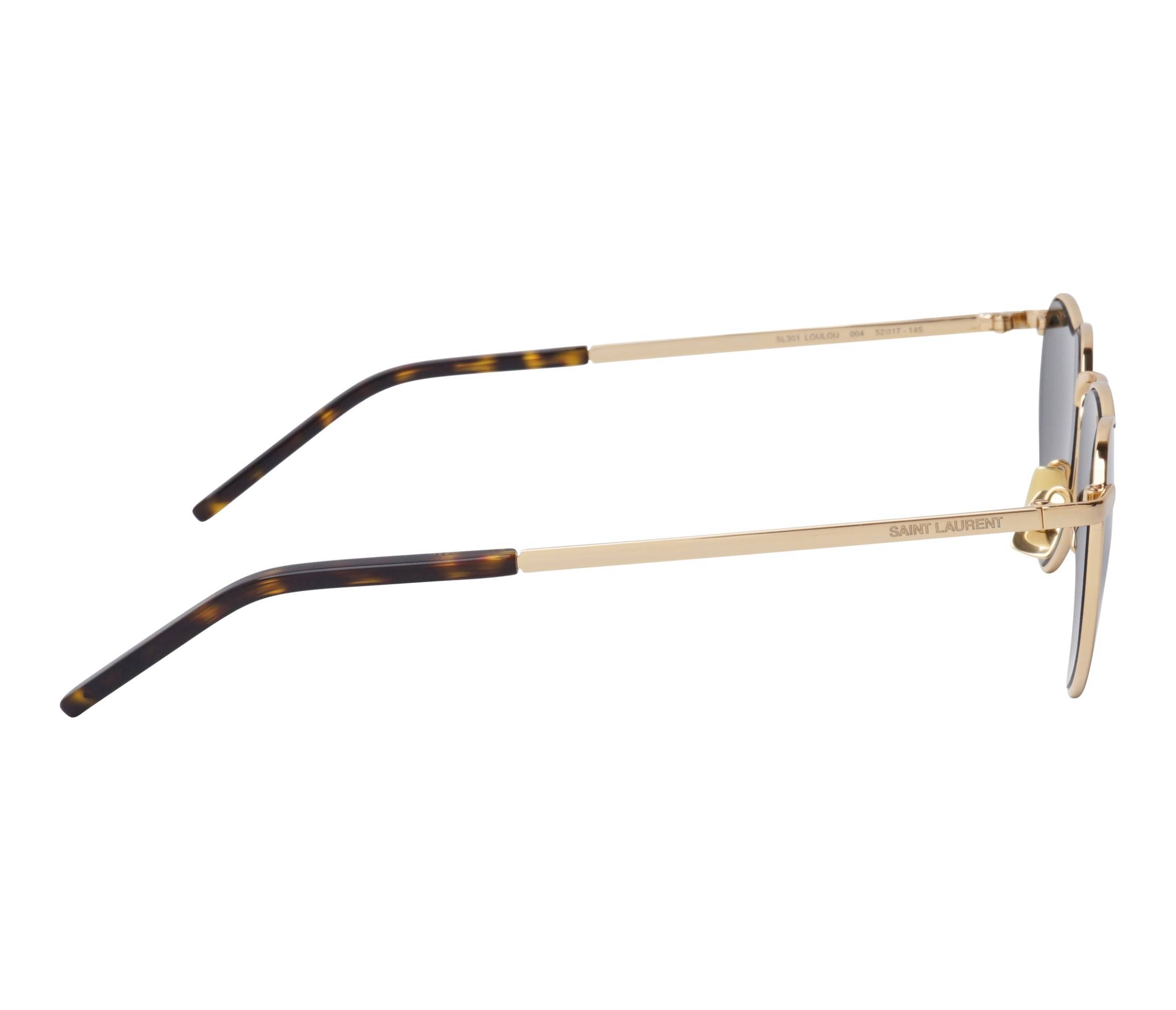 Saint Laurent Loulou Heart Sunglasses In Black