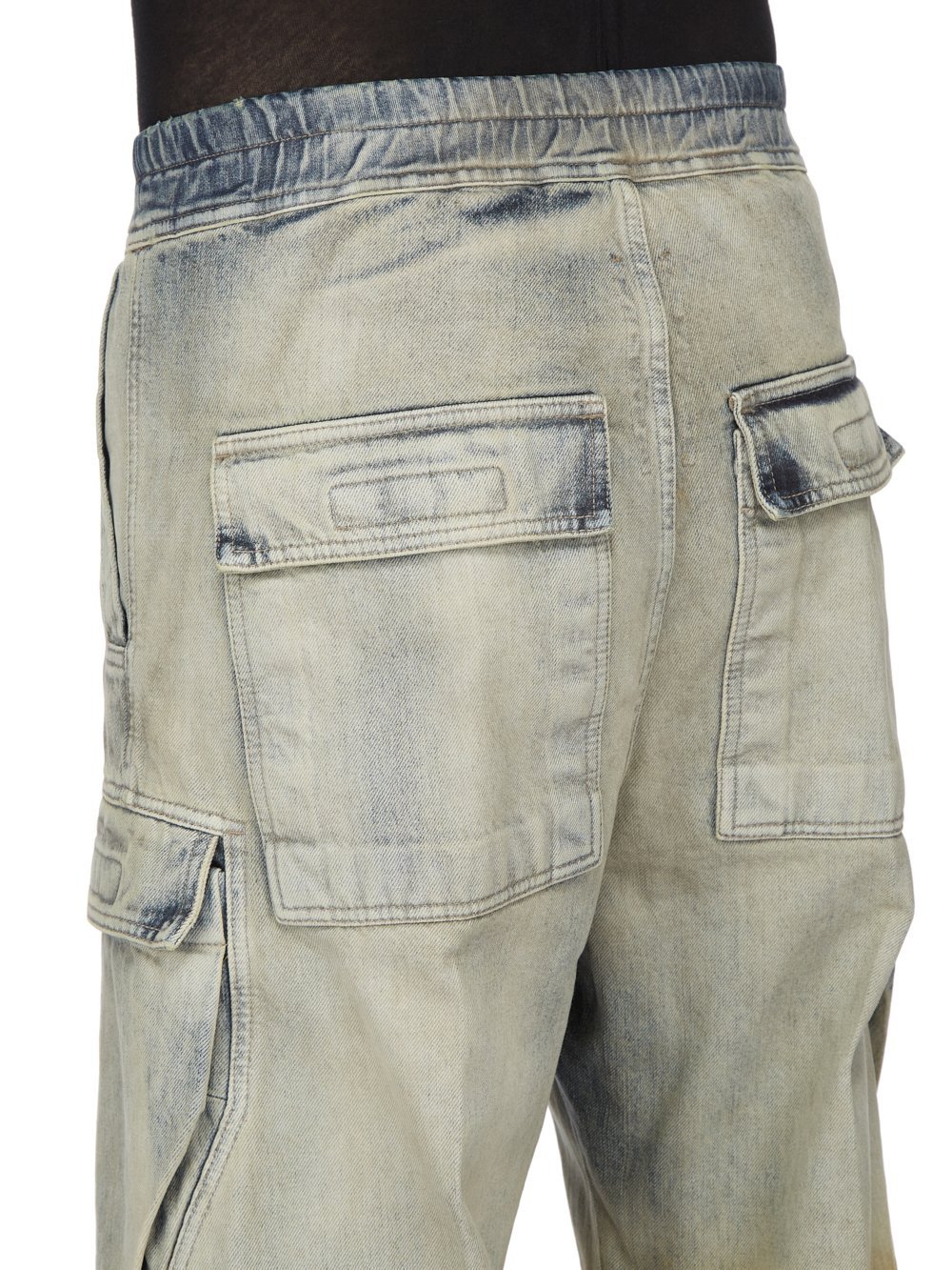 Rick Owens Drkshdw Double Cargo Jumbo Belas Wide-leg Jeans In Blue