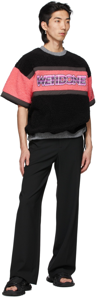 We11 Done Spliced T-shirt In Black