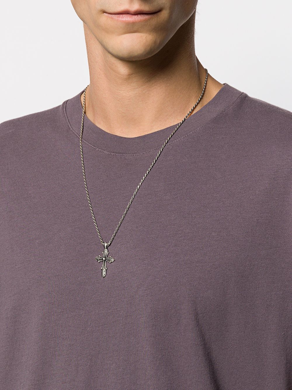 Emanuele Bicocchi Cross Pendant Necklace In White