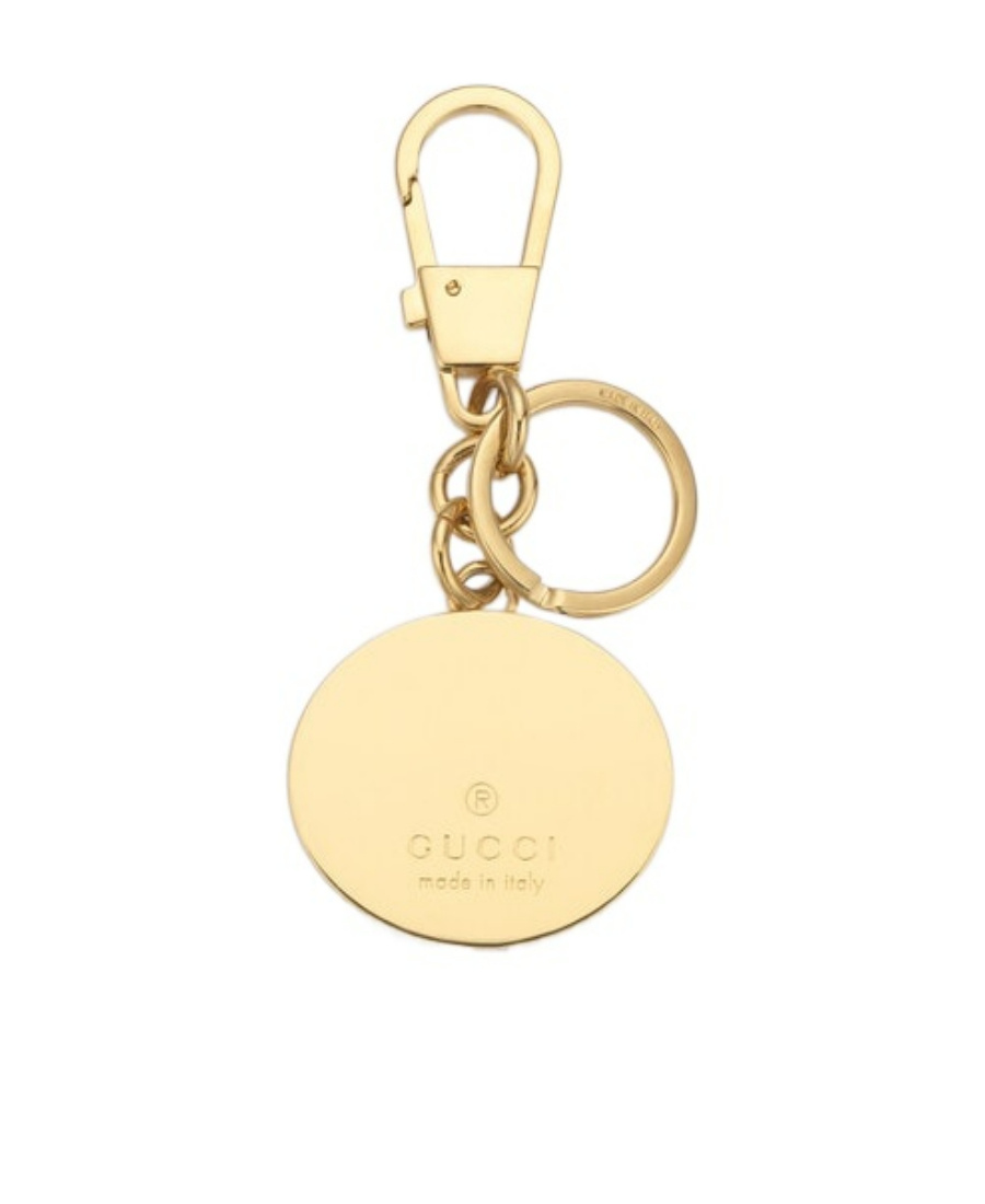 Gucci Interlocking G Logo Keyring In Nude