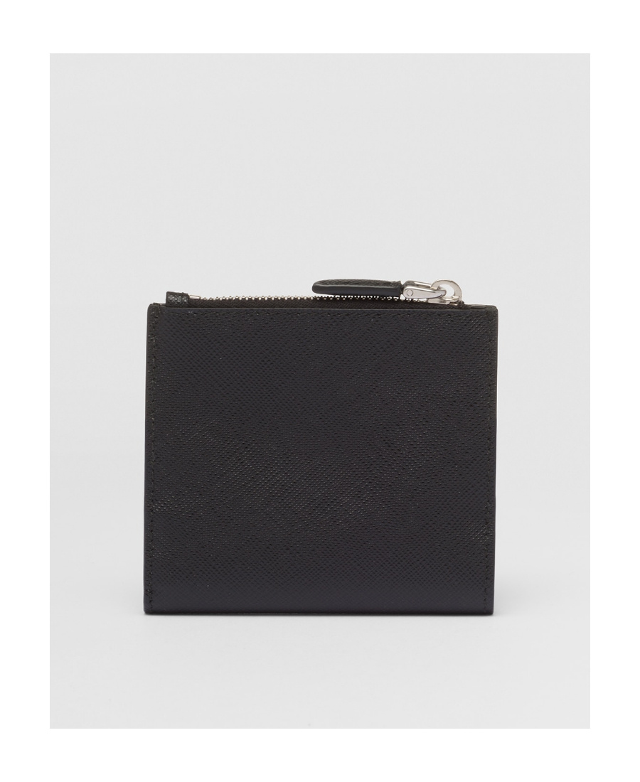 Prada Small Saffiano Leather Wallet In Black