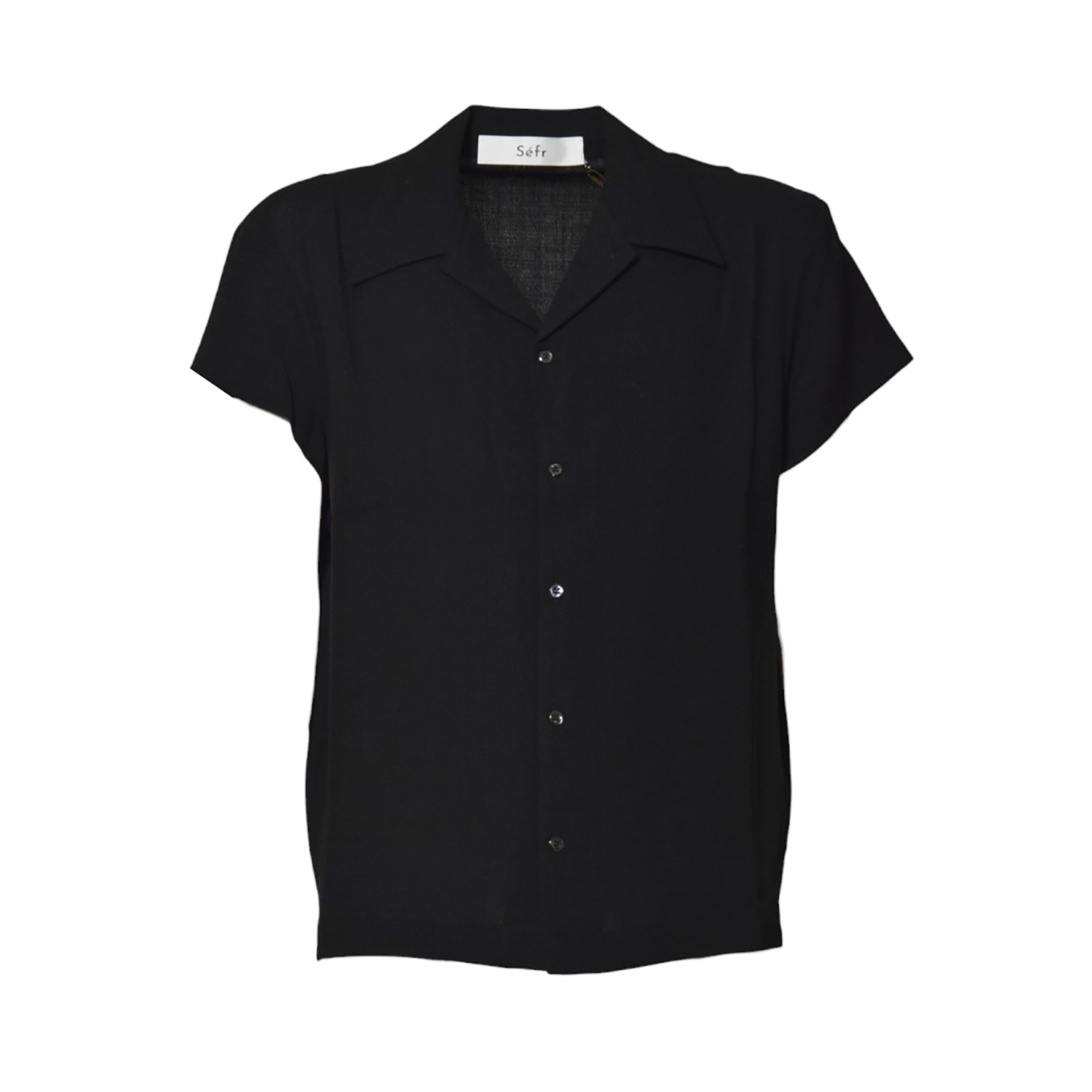 Séfr Mael Cap Sleeved Shirt In Black