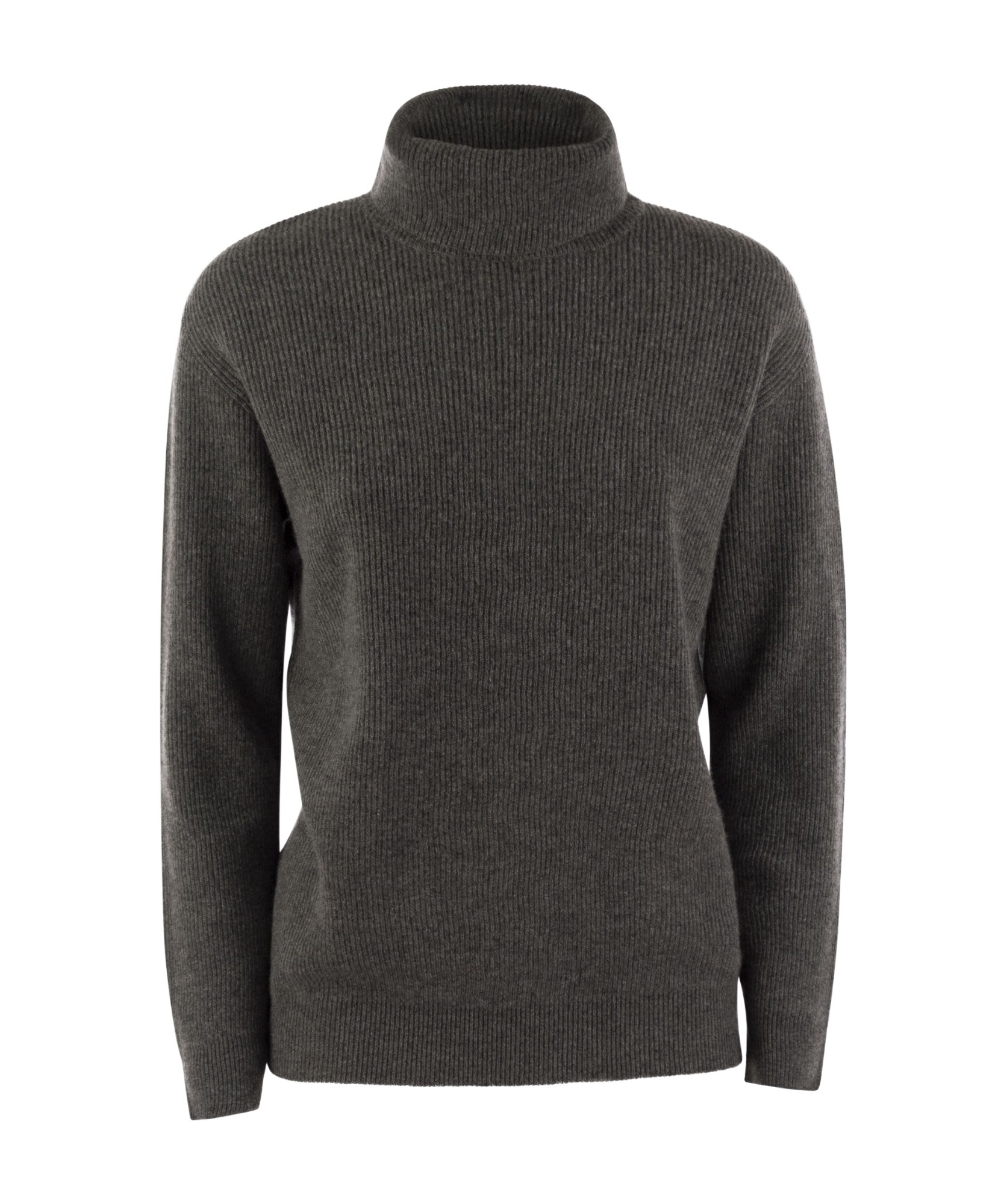 Shop Brunello Cucinelli High-necked Cashmere Sweater In Black