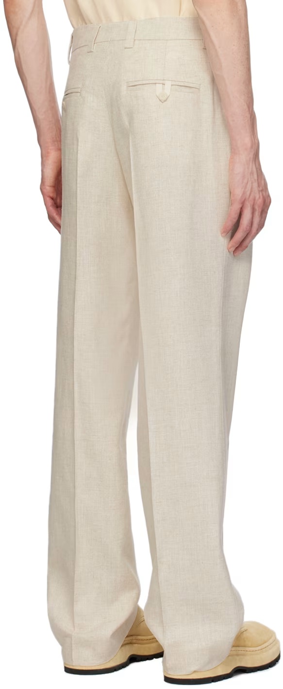 Jacquemus Casual Pants With Waist And Loop Straps In White