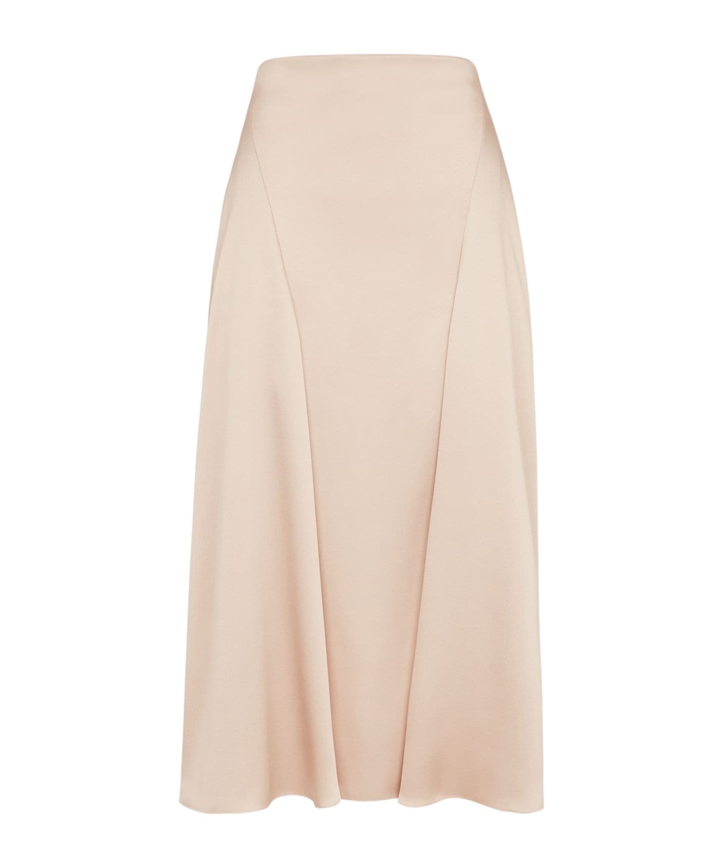 Fendi Ff Jacquard Silk Midi Skirt In Nude
