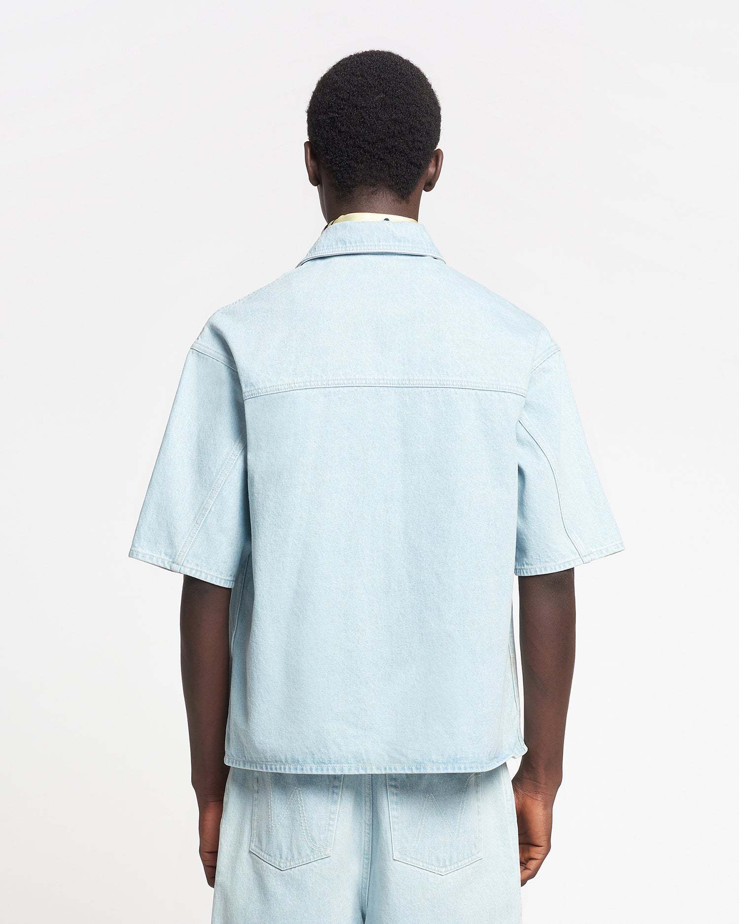 Nanushka Jorge Denim Shirt In Gray