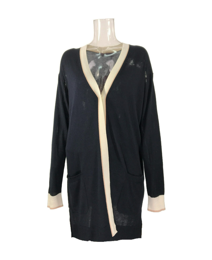 Max Mara Long-sleeved Knitted Cardigan In Black